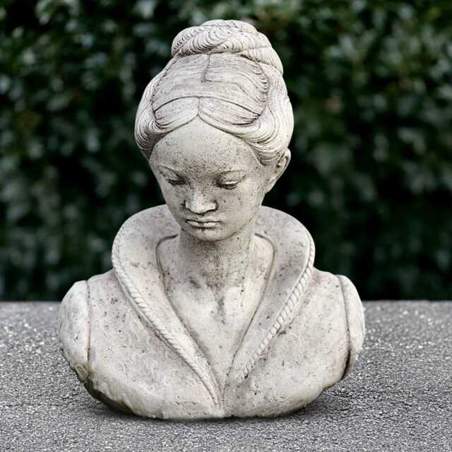 Concrete Woman Bust Sculpture Cement Face Statue Stone Head Figurine Face Lover Gift Handmade Decoration Modern Art Lover Yard - image 1