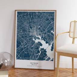 Personalized City Map Prints Set Of 3 Travel Wall Art - thumbnail 2
