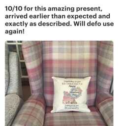 Personalised Retirement Cushion Linen Gift Friend Gift - thumbnail 4