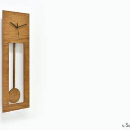 Bluntly Modern Design - Wooden Grandfather Pendulum Wall Clock/Table Customize Wood Dark Oak Face/Dark - Main Photo - thumbnail 3