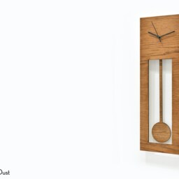 Bluntly Modern Design - Wooden Grandfather Pendulum Wall Clock/Table Customize Wood Dark Oak Face/Dark - Main Photo - thumbnail 2