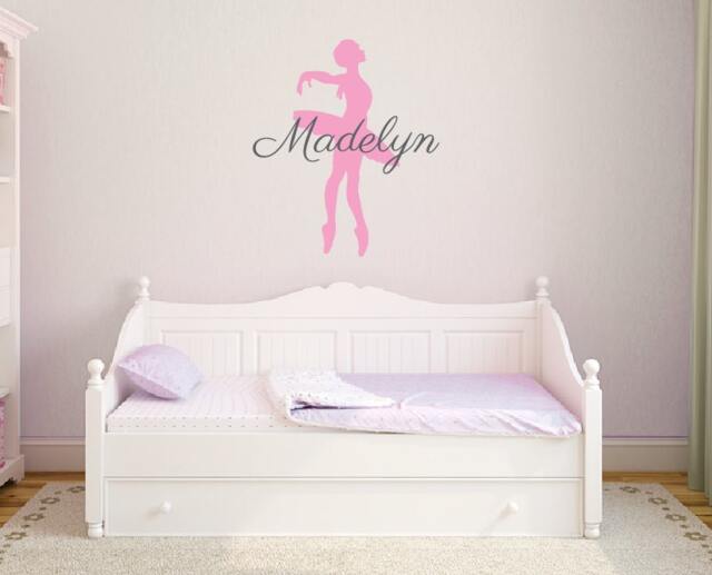 Ballerina Name Decals, Girls Wall Dance Girl Room Decor, Personalized Bedroom Vinyl Decal 312 - image 1