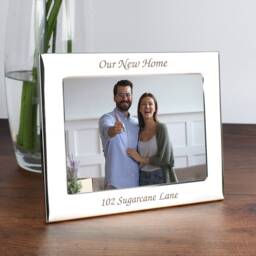 Personalised Any Message Silver Photo Frame 4x6 5x7 Gifts Ideas For Birthday Christmas Mothers Day Fathers New Baby Christening Engraved - thumbnail 4