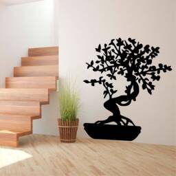 Bonsi Tree Vinyl Wall Art, Decal, Sticker, Transfer, Mural, Decor, Rent Friendly, Interior, Exterior, Full Removable, - 0292 - thumbnail 1