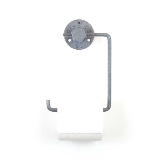 Toilet Paper Holder, Modern Wall Mount Bathroom Storage, Color Pictured Gray - Textured - image 1