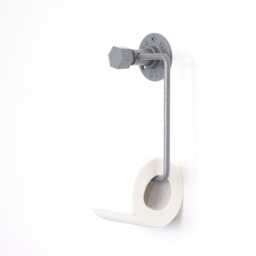 Toilet Paper Holder, Modern Wall Mount Bathroom Storage, Color Pictured Gray - Textured - thumbnail 3