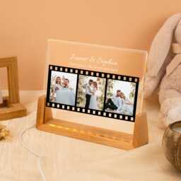 Personalized Photo Led Night Light, Couple Lamp, Wedding Anniversary Gift, Custom Gift For Couple, Birthday Girlfriend - thumbnail 4