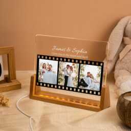 Personalized Photo Led Night Light, Couple Lamp, Wedding Anniversary Gift, Custom Gift For Couple, Birthday Girlfriend - thumbnail 2