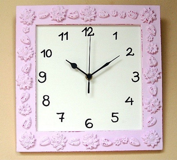Pink Shabby Chic Wall Clock - image 1
