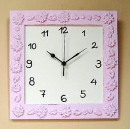 Pink Shabby Chic Wall Clock - thumbnail 3
