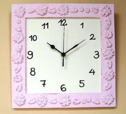 Pink Shabby Chic Wall Clock - thumbnail 1