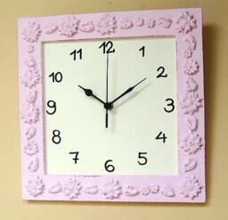 Pink Shabby Chic Wall Clock - thumbnail 2