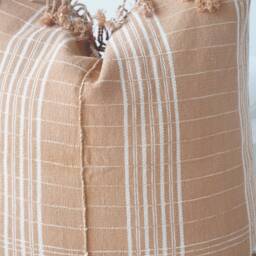 Brown Tribal Hemp Hand Woven Natural Dye Color Hmong Lumbar Pillow Cover - thumbnail 2