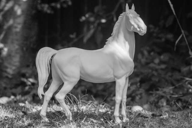 Kladruber Model Horse Artist Resin - White Figurine Unpainted Statue - image 1