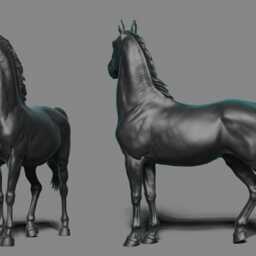 Kladruber Model Horse Artist Resin - White Figurine Unpainted Statue - thumbnail 4