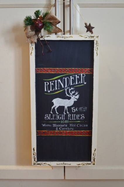 Farmhouse Christmas Decor For Hand Painted Wooden Sign Decoration - image 1