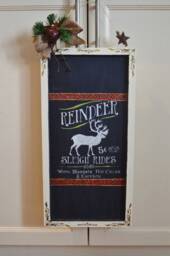 Farmhouse Christmas Decor For Hand Painted Wooden Sign Decoration - thumbnail 1