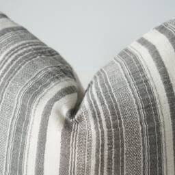 Gray Striped Pillow Cover - thumbnail 3