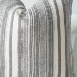 Gray Striped Pillow Cover - thumbnail 2