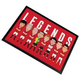 Utd Legends Vector Heroes Door Mat Floor Rooney Giggs Cantona Etc Man Cave Bar Manchester - thumbnail 2