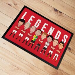 Utd Legends Vector Heroes Door Mat Floor Rooney Giggs Cantona Etc Man Cave Bar Manchester - thumbnail 1