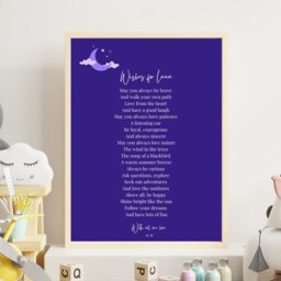 Childrens Print - Poems Naming Day Gift Christening Poem Wishes For Baby - thumbnail 1