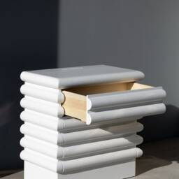 Cosmo - Solid Wood Bubble Style Bullnose 3-Drawer Nightstand/Dresser - Made To Order - thumbnail 2