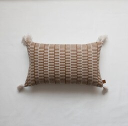 Handwoven Wool Cushion - Mustard