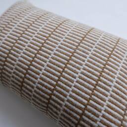 Handwoven Wool Cushion - Mustard - thumbnail 4
