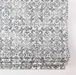 Galbraith & Paul Tulip Custom Roman Shades - Shown in Light Cadet On White