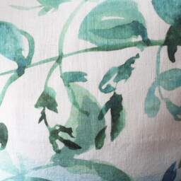 Cushion Cover in Linen, Flowers, Water Color Original, Digital Printed - thumbnail 2