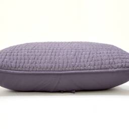 Lavender Quilted, Pillow Covers, Stripe Pattern, Kantha, Boho, 100% Cotton, Sizes Available - thumbnail 2