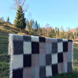 Hutsul Wool Blanket Lizhnyk, Throw Blanket, Woven Art, Bedspread, Gift For Home, Soft 100% Sheep Art - thumbnail 2