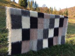Hutsul Wool Blanket Lizhnyk, Throw Blanket, Woven Art, Bedspread, Gift For Home, Soft 100% Sheep Art - thumbnail 1