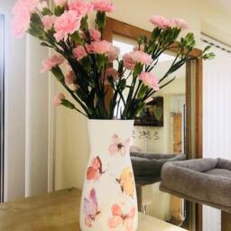 Pastel Watercolour Butterfly Vase, Themed Gifts, Pretty Home Decor, Butterflies, Coasters - thumbnail 3