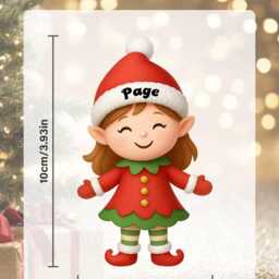 Personalized Boy, Girl Christmas Ornaments, Custom Name Tree Acrylic, Bag Charms, Christmas, Gifts - thumbnail 3