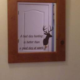 A Bad Day Hunting Is Better Than A Good At Work. Vinyl Wall Decal Only. Add To Walls, Windows, & Mirrors. Mirror Not Included - thumbnail 2