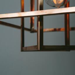 Geometric Copper Pendant Lighting Handmade Square Chandelier - thumbnail 3