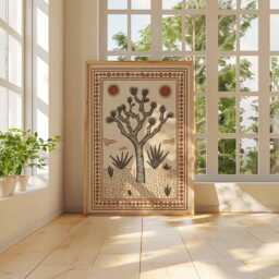 Joshua Tree Poster, Boho Desert Print, California Wall Art, Southwestern Posters, Cactus Decor, Earth Tone Prints For Home - thumbnail 2