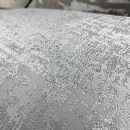 Elegant White & Black Amelie Decorative Pillow Cover With Silver Shimmer & Satin Piping 12x20 - thumbnail 3