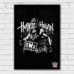 Wwe Print - Hulk Hogan Black & White Graphic Poster Wrestling Wall Art - thumbnail 2