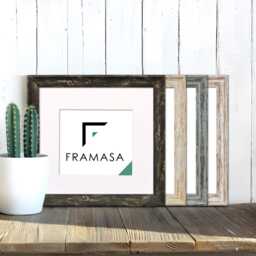 4x4, 5x5, 6x6, Rustic Vintage Black Square Photo Frame - White Mount Wall Art Picture Frames Home Decor Wedding Anniversary Gift - thumbnail 2