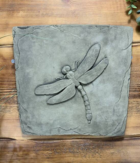 stone Garden Detailed Dragonfly Wall Hanger Hanging Plaque Ornament - image 1