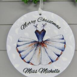 Personalised Ballerina Tutu Christmas Ornament Keepsake, Gift For A Girl. For Daughter, Mum, Sister. Tree Decoration - thumbnail 3