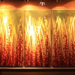 Modern Metal Wall Art, 3D Abstract Painting Sculpture - 24x60 Inch - thumbnail 2