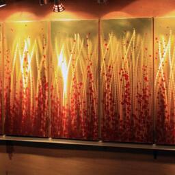 Modern Metal Wall Art, 3D Abstract Painting Sculpture - 24x60 Inch - thumbnail 3