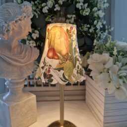 Cordless Touch Lamp. Beautiful Autumn Design Decoupaged Usb Rechargeable Table Lamp.cordless Four Stand Colours - thumbnail 1