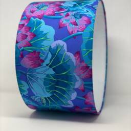 Kaffe Fassett Lake Blossoms Blue Drum Lampshade - thumbnail 3
