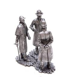 Tin 54mm Sherlock Holmes, Dr. Watson & Inspector G. Lestrade. Arthur Conan Doyle 132 Scale Metal Figurine - thumbnail 2