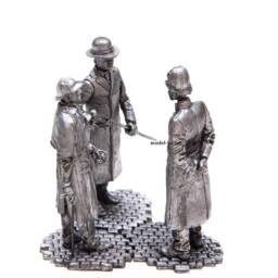 Tin 54mm Sherlock Holmes, Dr. Watson & Inspector G. Lestrade. Arthur Conan Doyle 132 Scale Metal Figurine - thumbnail 3